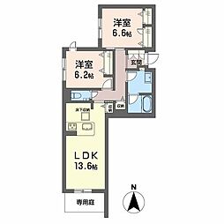 イルピノ みらいエコ対象物件 2LDKの間取図画像
