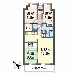 ローレルコート千代田 3LDKの間取図画像