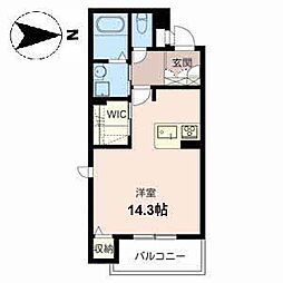 アルベイト石津川 ワンルームの間取図画像