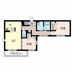 オーキッドガーデン 2LDKの間取図画像