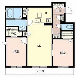 シャーメゾン錦織 2LDKの間取図画像