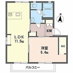 ファミール南野 1LDKの間取図画像