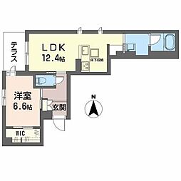 80HOUSE 1LDKの間取図画像