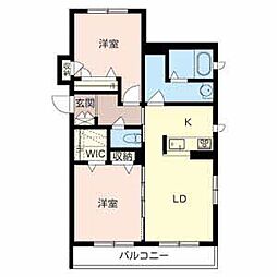 シャーメゾン南茨木 2LDKの間取図画像