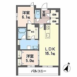 ハムステッドアレー 2LDKの間取図画像