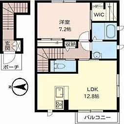 T-ハウス豊中 1LDKの間取図画像