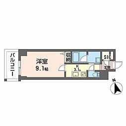 間取図画像 1K