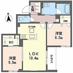 メゾン ボヌール 2LDKの間取図画像