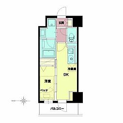 セルン新町 1DKの間取図画像
