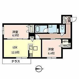 翠風邸 2LDKの間取図画像