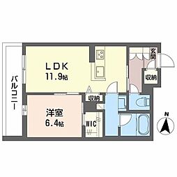 ラパネージュ 1LDKの間取図画像