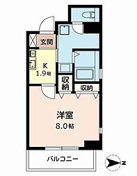 コンフォート御勝山 1Kの間取図画像