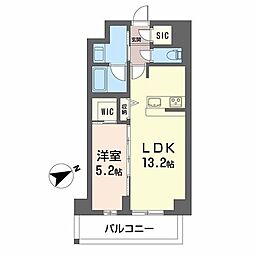 M-style 1LDKの間取図画像