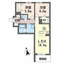 ハワード コート 2LDKの間取図画像