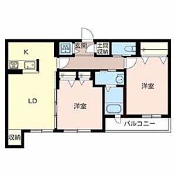 Ｌａ　ｃａｓａ　ｐｕｌｉｔａ 3階2LDKの間取り