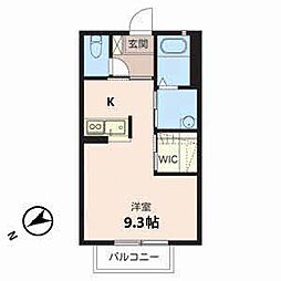 ショーエーハイツ1 ワンルームの間取図画像
