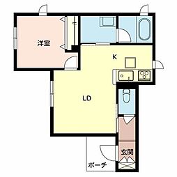 シャーメゾン小阪 1LDKの間取図画像