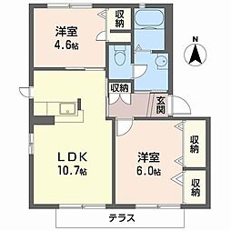 グリーンアネックス 2LDKの間取図画像