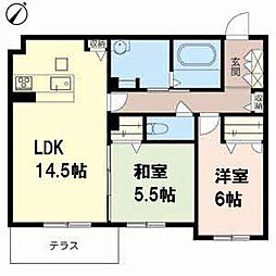 フェリーチェ 2LDKの間取図画像