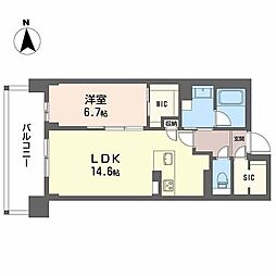 グラン セレニオ 江坂 1LDKの間取図画像