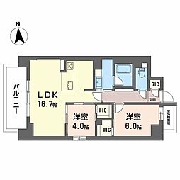 グラン セレニオ 江坂 2LDKの間取図画像