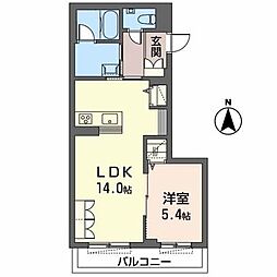 シャーメゾン甲子園口1丁目レジデンスイースト 1LDKの間取図画像