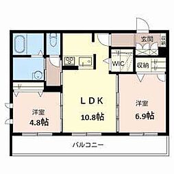 シャーメゾン大森町 2LDKの間取図画像