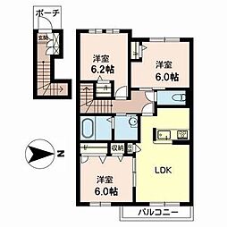 シャーメゾンエスト 3LDKの間取図画像