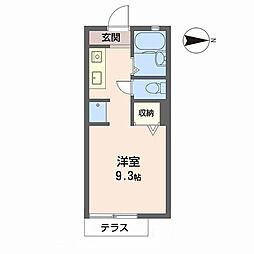 ハイツコウナン ワンルームの間取図画像
