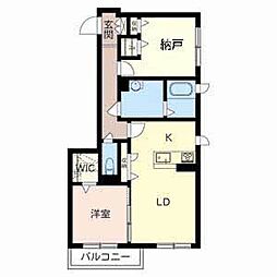 カトルセゾン 1SLDKの間取図画像