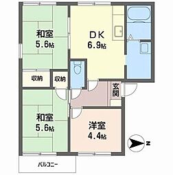 ジョーカンE 3DKの間取図画像