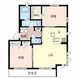 シャーメゾンティアラ南武庫之荘 2LDKの間取図画像