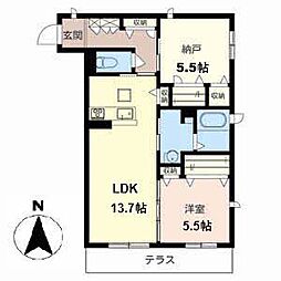 グランドレジデンス東田辺 1SLDKの間取図画像