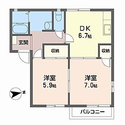 間取図画像 2DK