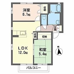 エクセルシオール 2LDKの間取図画像