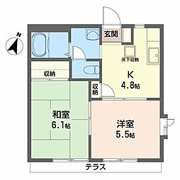 パークヒルズK 2Kの間取図画像