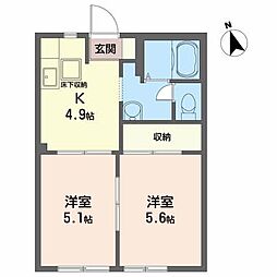 グレイス泉 2Kの間取図画像