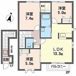 シャーメゾンブルーフィールド 3LDKの間取図画像