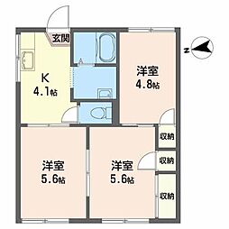 フラッツ.J's 3Kの間取図画像
