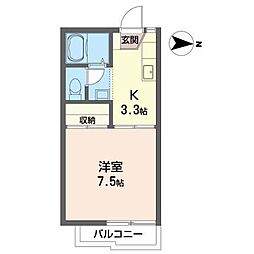 マイパレス旭ケ丘 1Kの間取図画像