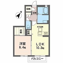 リバイブE 1LDKの間取図画像