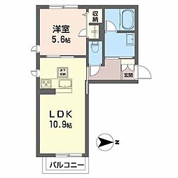 シャーメゾンブリロ 1LDKの間取図画像