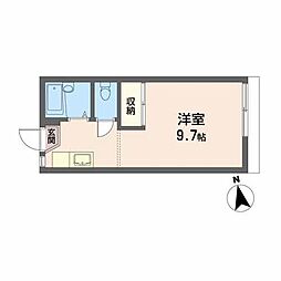 パークアベニュー ワンルームの間取図画像