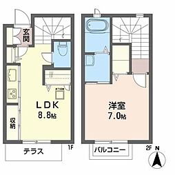 ハイネス福住 1LDKの間取図画像