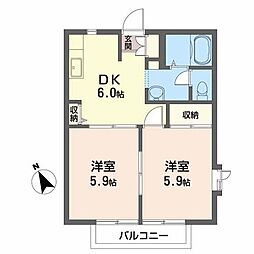 間取図画像 2DK