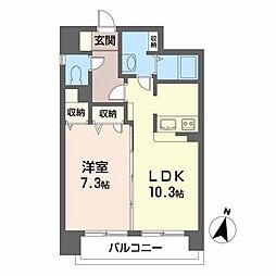 フロンティア北四番丁 1LDKの間取図画像