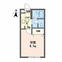 フローラル・ヴィラ 1Kの間取図画像