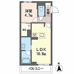 セントフルリール 1LDKの間取図画像