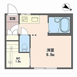 フロンティア・五番館 ワンルームの間取図画像