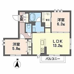 MARRON 2LDKの間取図画像